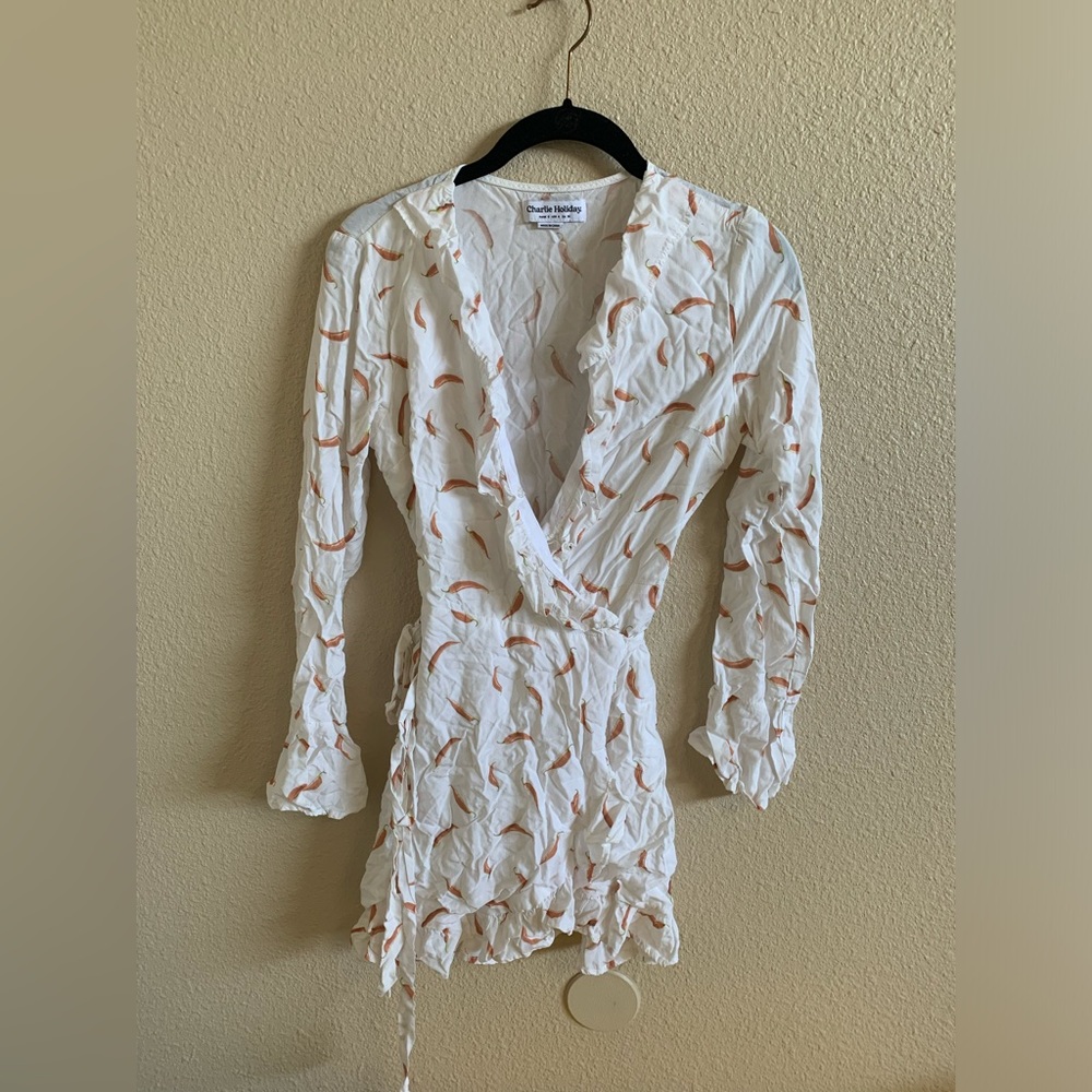 Charlie Holiday Valentina Chili Wrap Mini Dress 🌴 - Picture 2 of 14